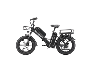 Vélo électrique de livraison sinohon delivery, double batterie longue autonomie, noir