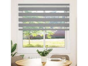 Store vénitien zébré, store de fenêtre 120,9 x 175 cm, largeur du tissu 116,7 cm, gris cf48220