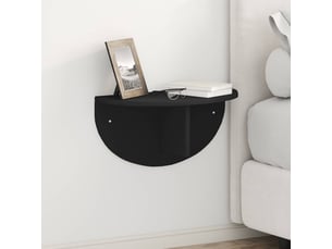 Étagère flottante, étagère suspendue montage mural noir 48 x 24 x 24 cm cf42567
