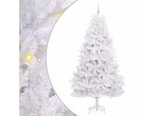 Sapin de noël, arbre de noël artificiel à branches articulées blanc 240 cm shl7376