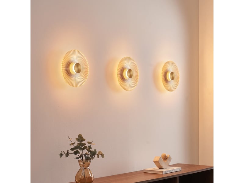  Applique design dorée disque plissé led 28 cm - ambrelia Ambrelia - Conforama C
