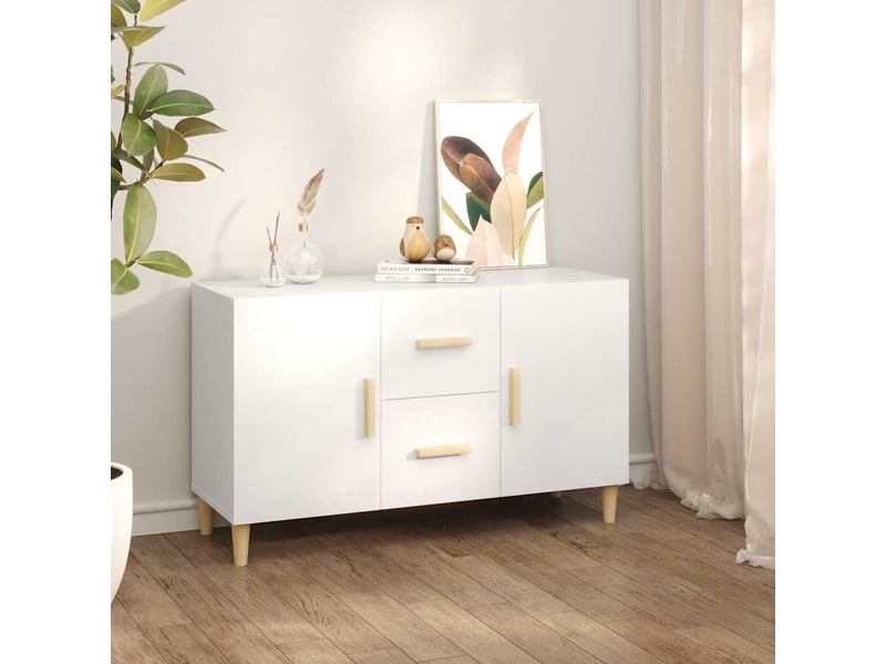  Buffet - bahut - meuble de rangement blanc 100x36x60 cm bois d'ingénierie  - Conforama B