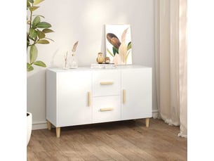 Buffet - bahut - meuble de rangement blanc 100x36x60 cm bois d'ingénierie