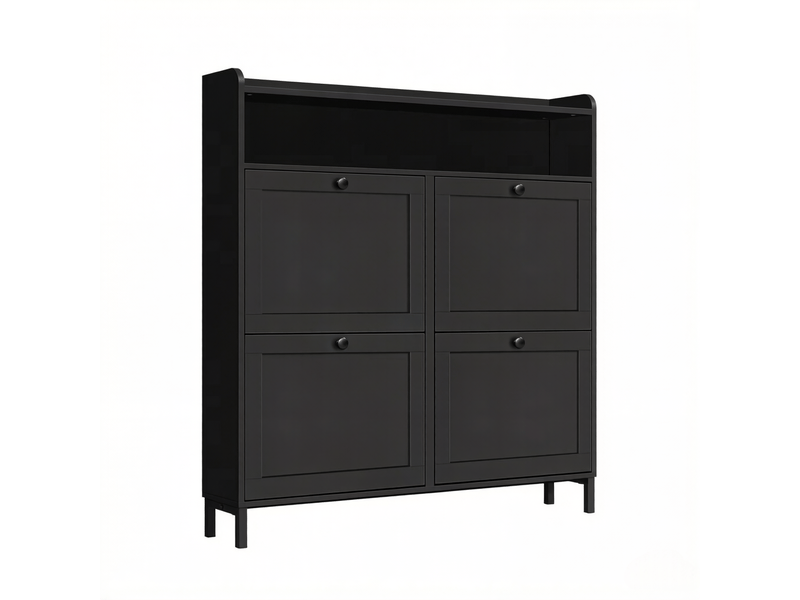 Meuble à chaussures modèle slim, armoire étroite élégante, rangement salon pratique 1 pièce - Conforama A