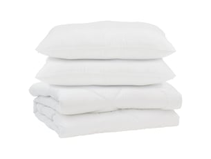 Couette avec oreiller 3 pièces - duvet blanc microfibre