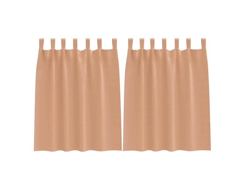  Lot de 2 rideaux occultants, rideaux black-out avec anneaux marron clair 140 x 140 cm cf44684  - Conforama A
