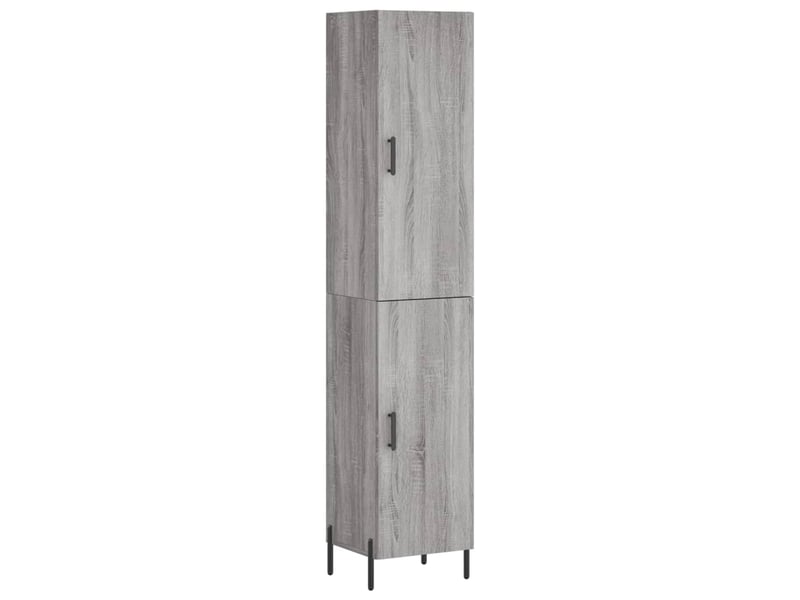  Buffet haut - bahut - meuble de rangement sonoma gris 34,5x34x180 cm bois d'ingénierie  - Conforama A