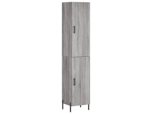 Buffet haut - bahut - meuble de rangement sonoma gris 34,5x34x180 cm bois d'ingénierie