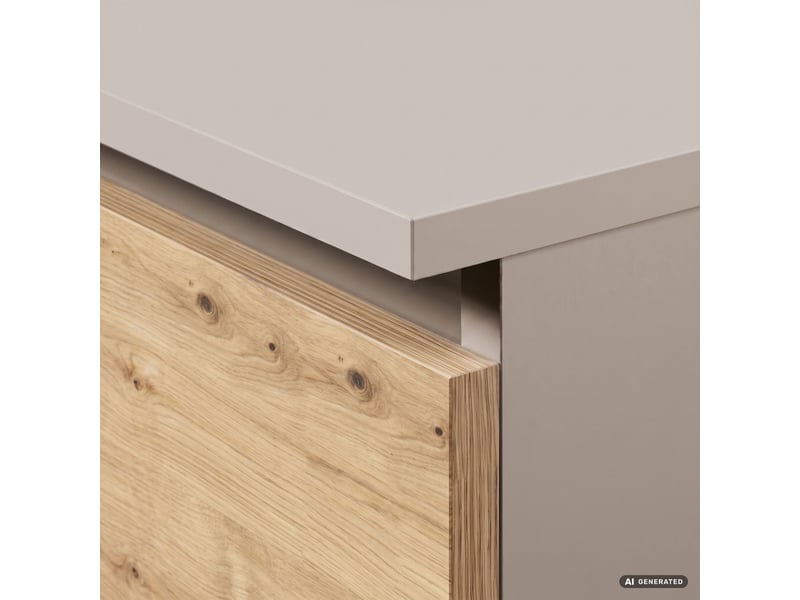 Commode k60 cachemire 60 cm 3 tiroirs couleur chêne artisan mat 60x40x77 cm Commode K60 - Conforama E