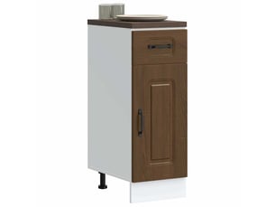 Meuble de rangement, armoire de cuisine kalmar chêne marron bois d'ingénierie shl870