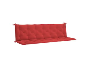 Coussin de banc de jardin, coussin d'assise rouge 200x(50+50)x7 cm tissu oxford cf52804