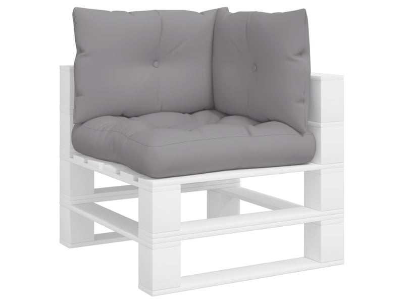  Lot de 3 coussins de palette, coussins de canapé gris tissu cf59674  - Conforama C