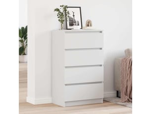 Buffet - bahut - meuble de rangement blanc 60x35x98,5 cm bois d'ingénierie