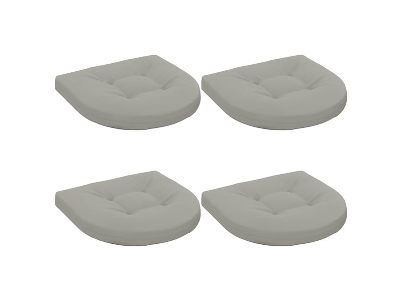  Lot de 4 coussins de siège, coussins d'assise 100 % polyester gris cf60069  - Conforama A