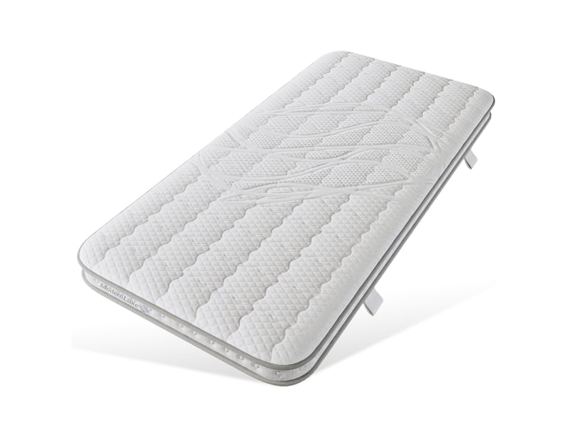  Matelas 90x200 cm h3, 7 zones, épaisseur 10 cm, hybride à ressorts ensachés et mousse froide, blanc  - Conforama W