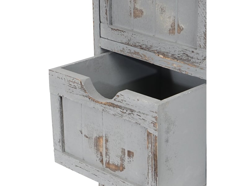 Commode, armoire, 82x55x30cm, shabby chic, vintage - gris  - Conforama E