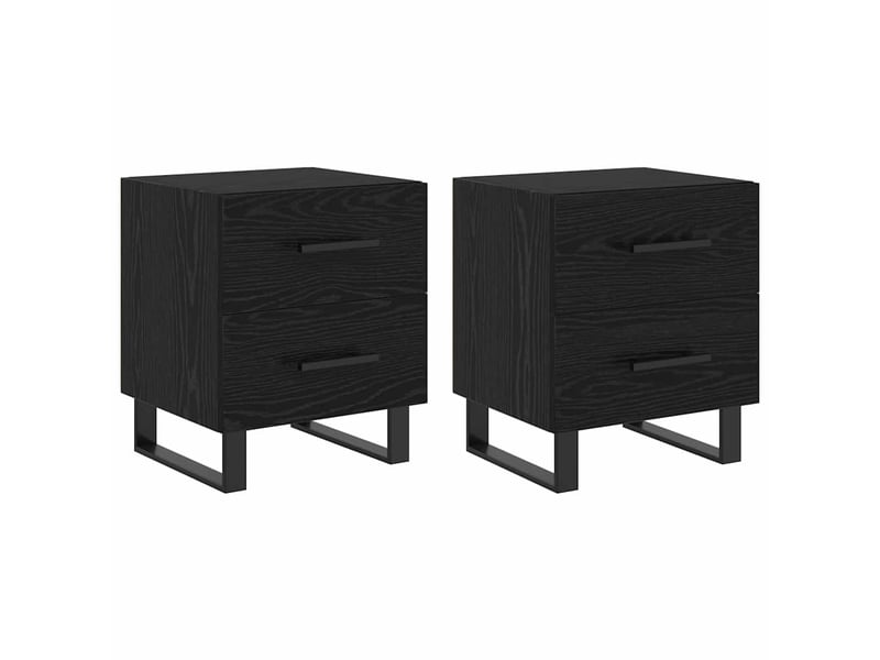  Table de chevet 2 pièces chêne noir 40 x 35 x 47,5 cm  - Conforama A