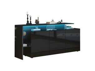 Meuble tv coloris noir 160 cm FLORAGRACE  