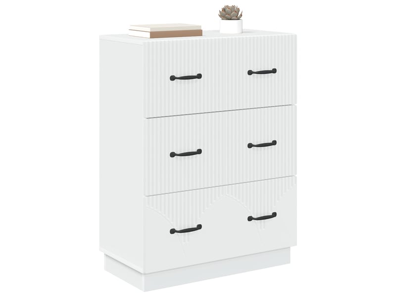 Armoire de rangement bureau, armoire à tiroirs blanc 66 x 34,5 x 87 cm bois d'ingénierie - Conforama C