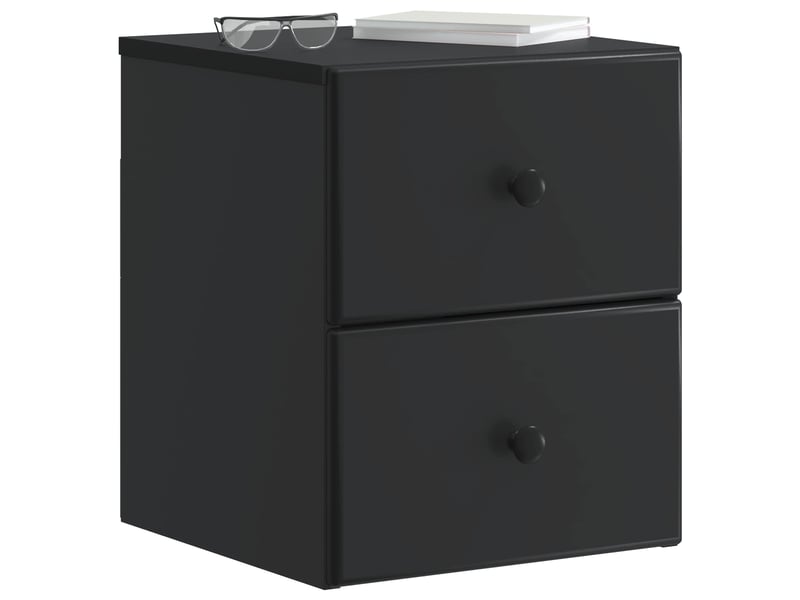  Table de chevet mural 2 pièces noir 34,5 x 33 x 40 cm  - Conforama A