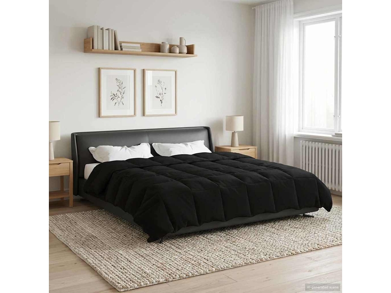 Duvet - couette complet toute l'année 200 x 220 cm 4 saisons noir - Conforama B