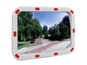 Miroir rectangulaire à fixer coloris blanc <strong></strong>  <strong></strong> - 40 cm x 60 cm