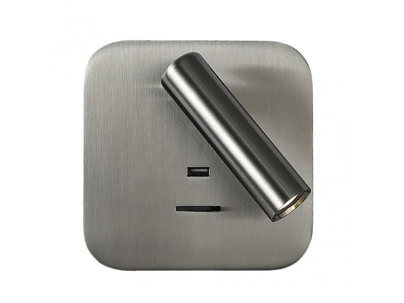  Applique murale fabrilamp giotto nickel led intégrée 3 w 150 lm 4000 k 14x14x12 cm 171561C03 - Conforama C
