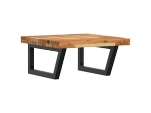 Étagère de vasque | étagère murale acier et bois massif d'acacia shl9895