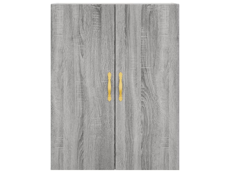 Buffet haut cuisine | meuble de rangement salon sonoma gris 69,5x34x180 cm bois d'ingénierie shl7511 - Conforama E