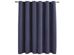 Rideau occultant, rideau black-out et anneaux en métal anthracite 290x245 cm cf43979