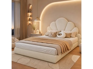 Lit 2 places 140x200 cm <strong>COVREO </strong>  <strong></strong> coloris beige