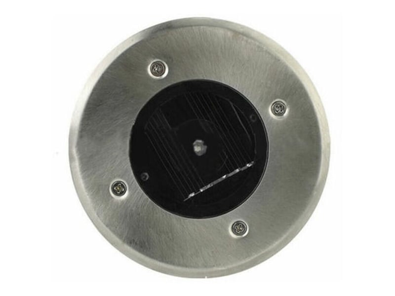  Ensemble de 6 spots led solaires encastrés ronds de 85 mm – acier inoxydable – résistants aux intempéries – éclairage extérieur, gris HRC0000689LY - Conforama E