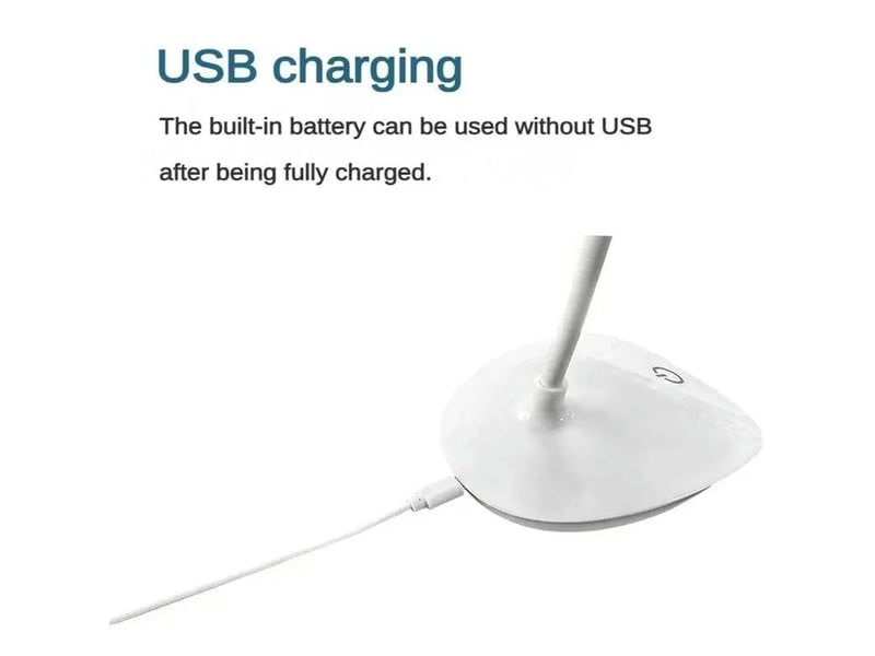  Lampadaire de bureau portable, rechargeable – variateur tactile, protection oculaire, pour étude et travail-blanc  - Conforama C