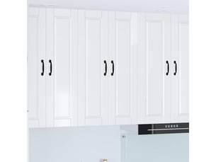 Meuble mural de cuisine, armoire de cuisine blanc brillant 60x31x100cm shl9615