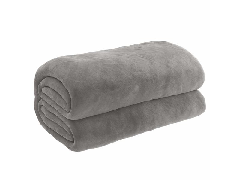  Couverture lestée adulte avec housse gris 155x220 cm 7 kg tissu  - Conforama A