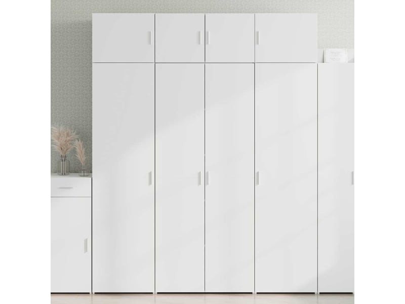  Buffet - armoire de rangement blanc 80x42,5x225 cm bois d'ingénierie  - Conforama B