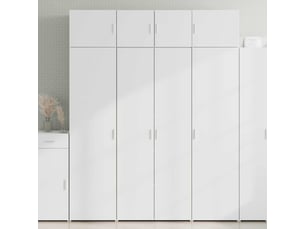 Buffet - armoire de rangement blanc 80x42,5x225 cm bois d'ingénierie