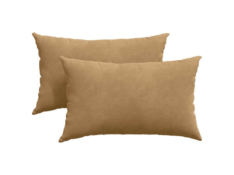 Lot de 2 coussins de canapé, coussins décoratifs marron 50 x 30 cm cf59126 - Conforama A