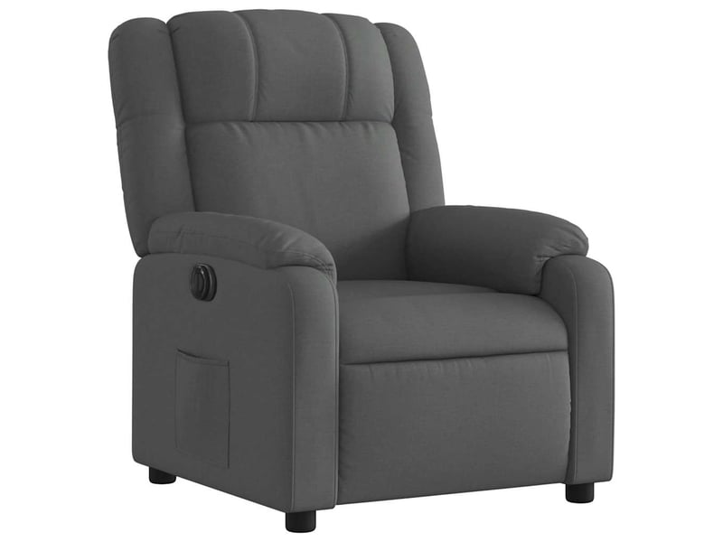 Fauteuil inclinable électrique, fauteuil relax salon gris foncé tissu shl86426 - Conforama D