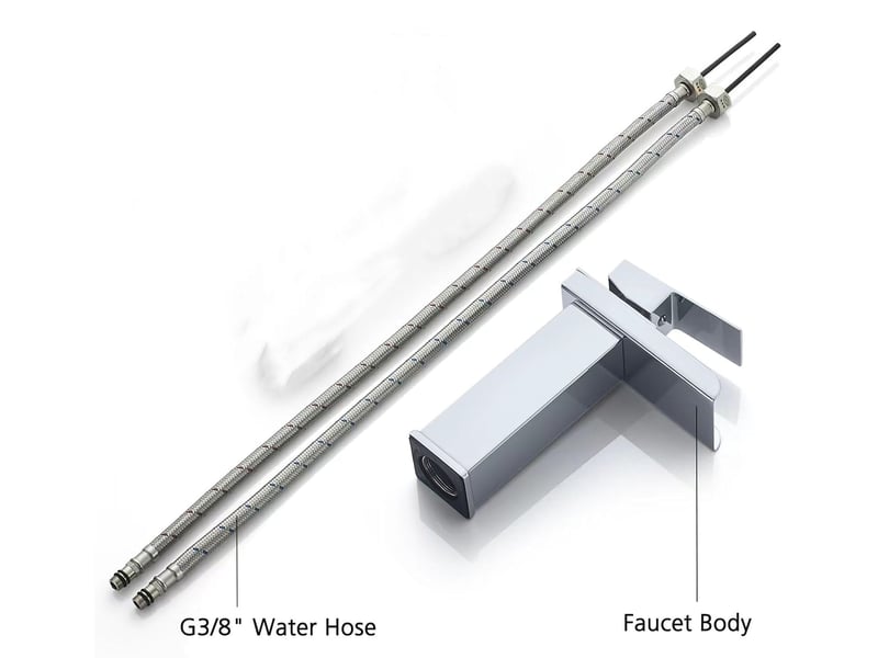  Robinet de salle de bain moderne cascade – eau froide et chaude  - Conforama C