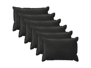 Lot de 6 coussins avec oreiller, coussins décoratifs houten noir fløjl cf51270
