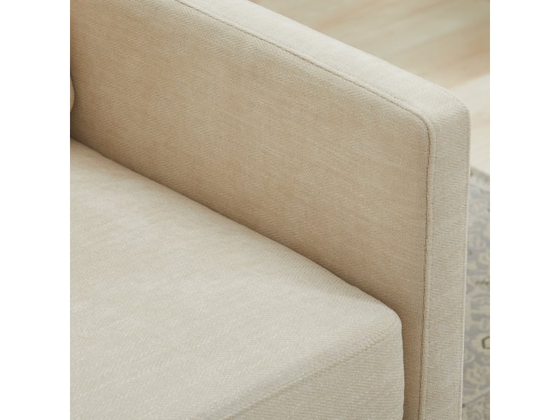 Fauteuil pivotant à 360° en tissu chenille beige W5171S00006 - Conforama D