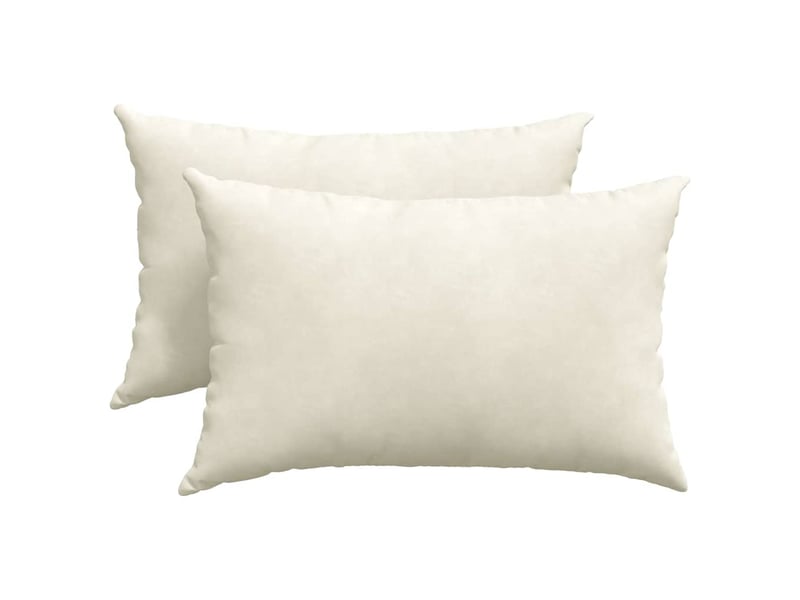 Lot de 2 coussins de canapé, coussins décoratifs crème 60 x 40 cm cf59049 - Conforama A