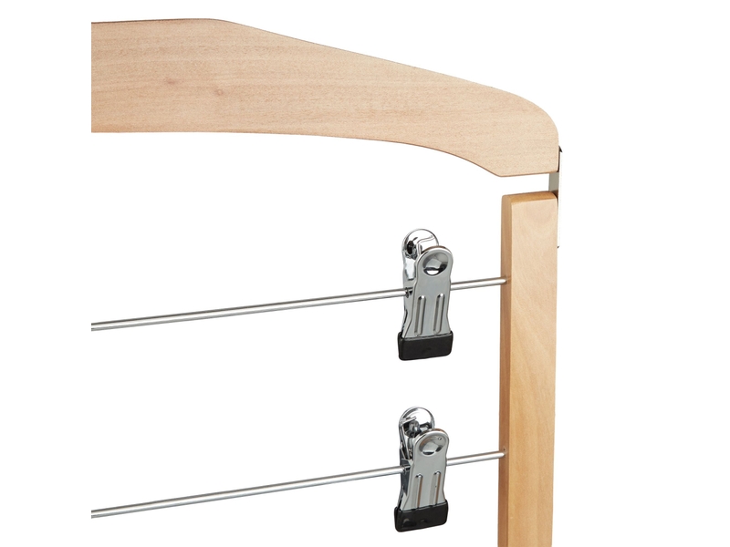  Cintre multiple à jupes et pantalons 45,5 x 39 x 2,5 cm rangement pratique bois naturel 13_0007308  - Conforama E