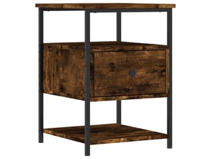 Table de chevet - cabinet de chevet - table de nuit chêne fumé 40x42x56 cm bois d'ingénierie
