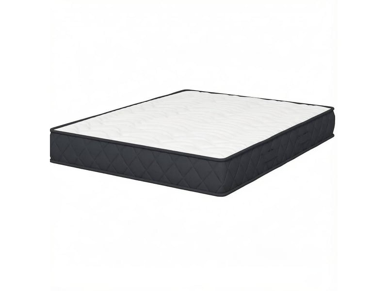 Matelas mémoire de forme tcqpz 160 x 200 cm 2 personnes mousse ondulée blanc et gris  - Conforama A