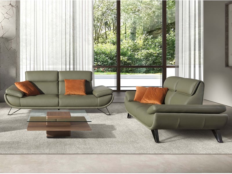 Table basse carrée bois plaqué noyer et verre trempé koza  - Conforama W