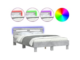 Lit 2 places 120x190cm    coloris gris