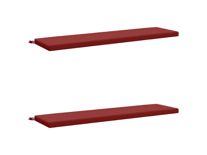  Lot de 2 coussins de banc, coussins d'assise soest 100 % polyester bordeaux cf57158  - Conforama A