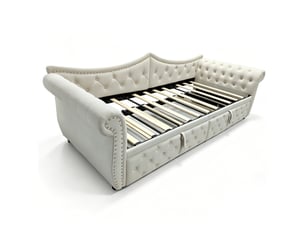 Lit coffre 90x200 cm OOIILLEE coloris beige